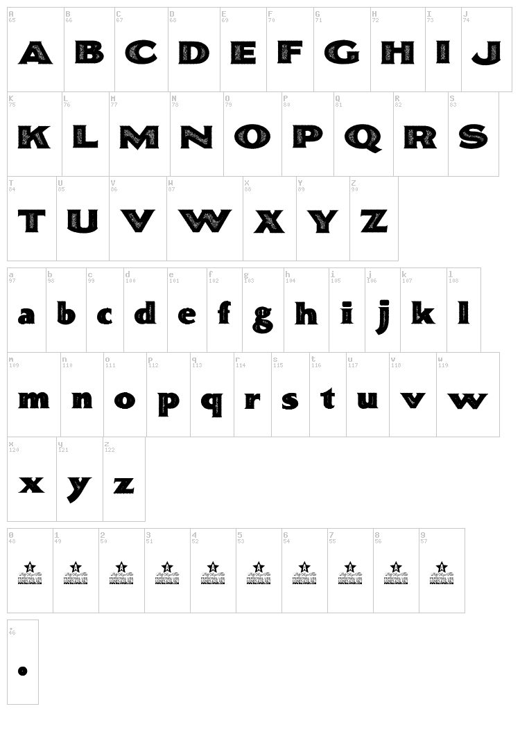 Bonneville Co. font map